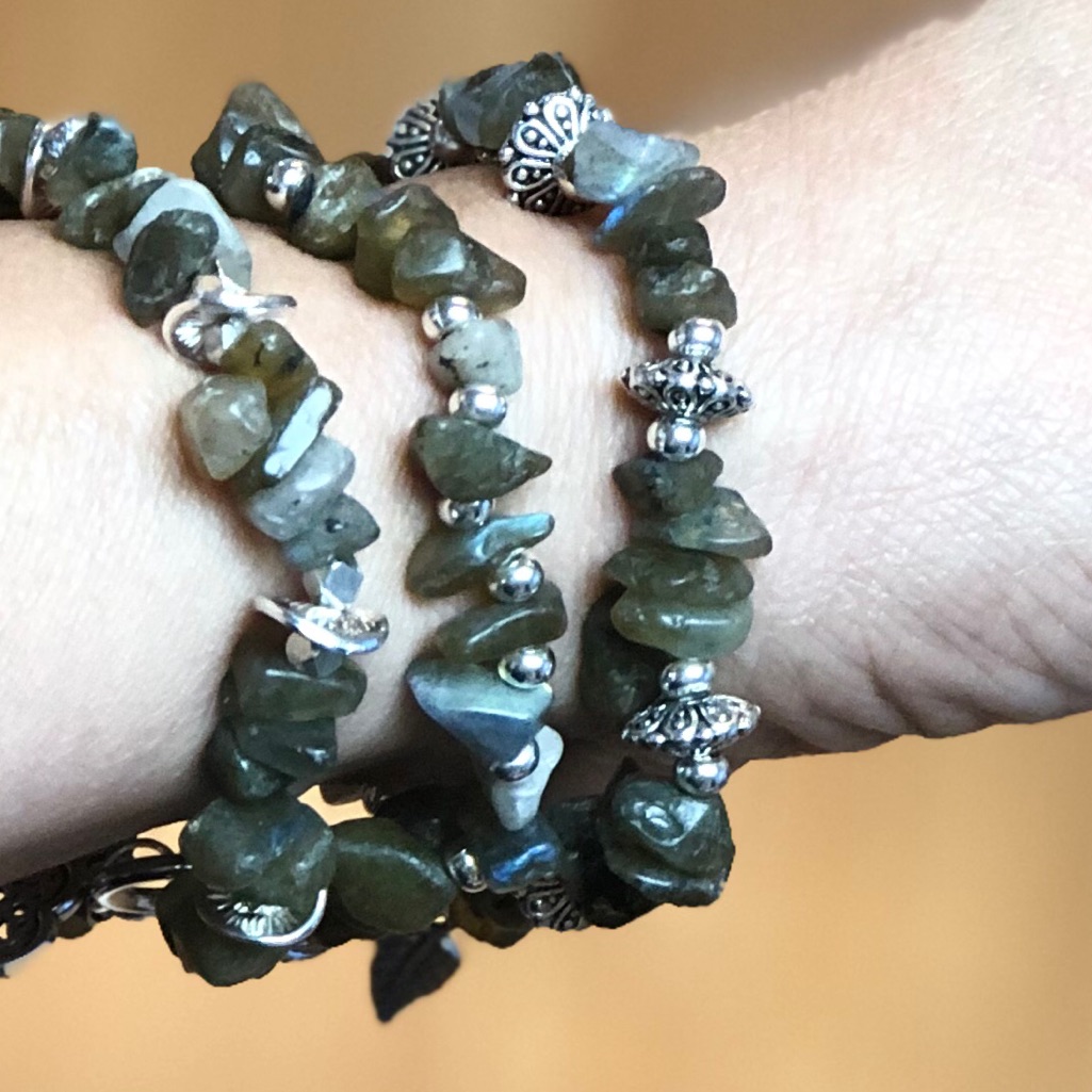 Labradorite Silver Plated Bracelet